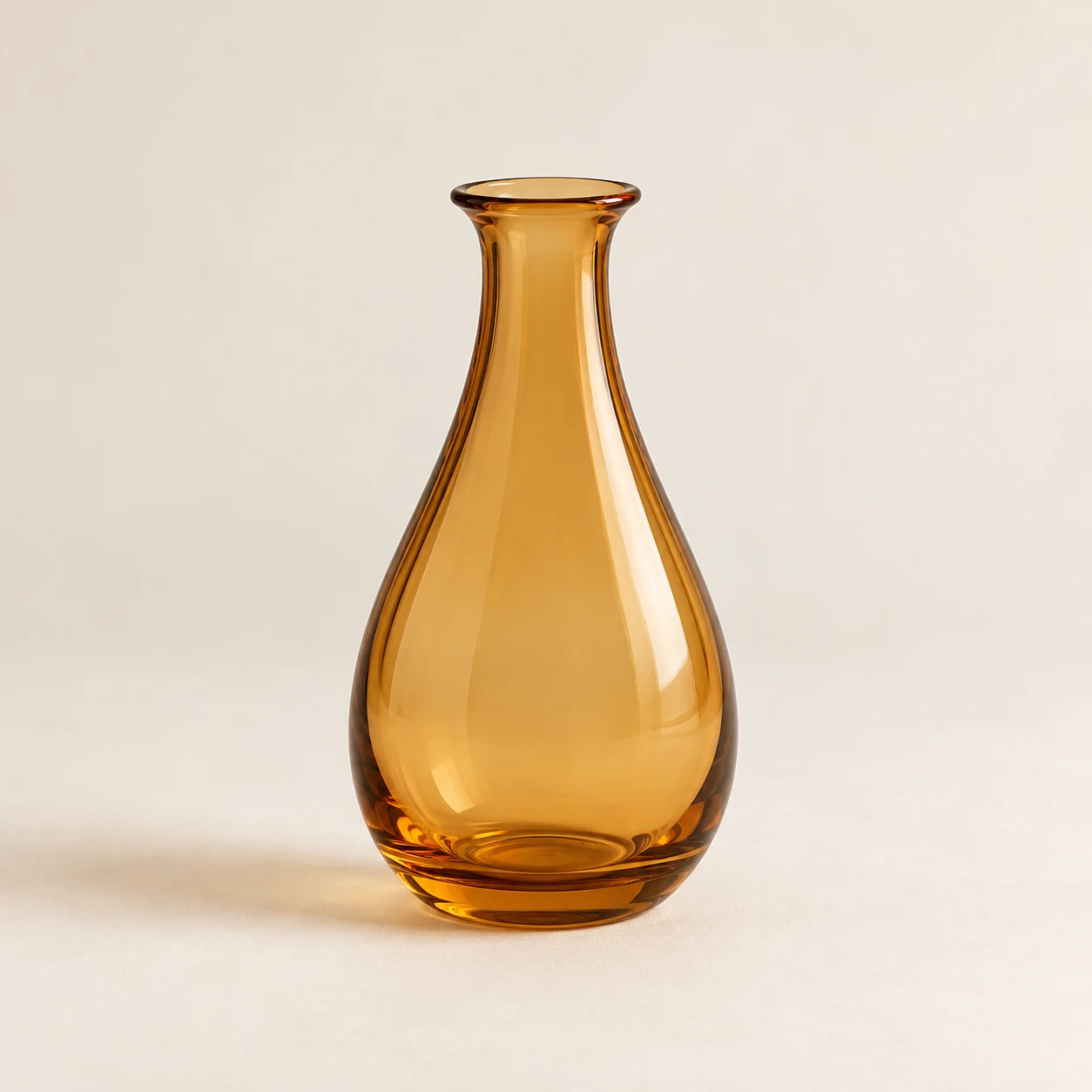 Goccia Mini Glass Vase — Amber