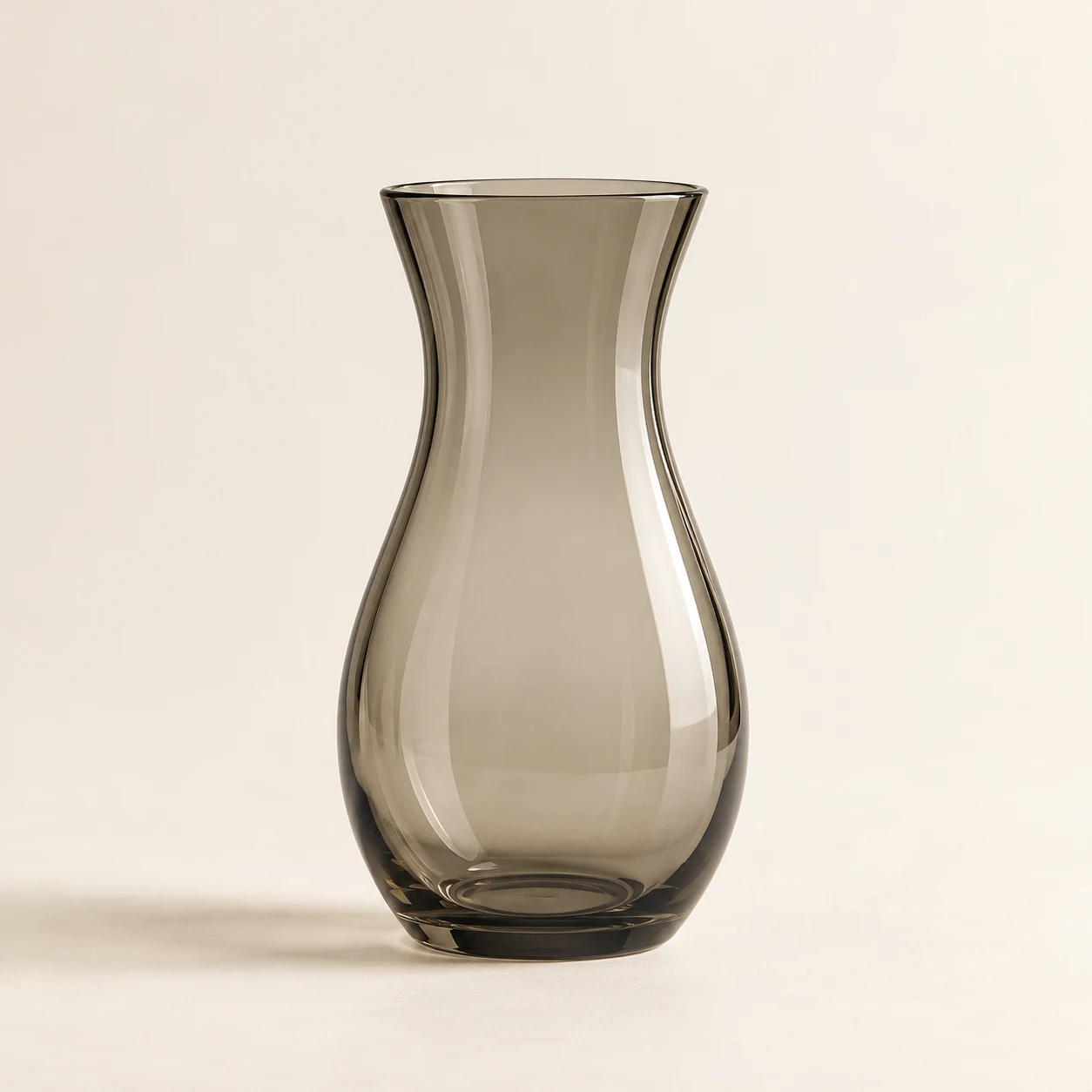 Curva Glass Vase — Smoke