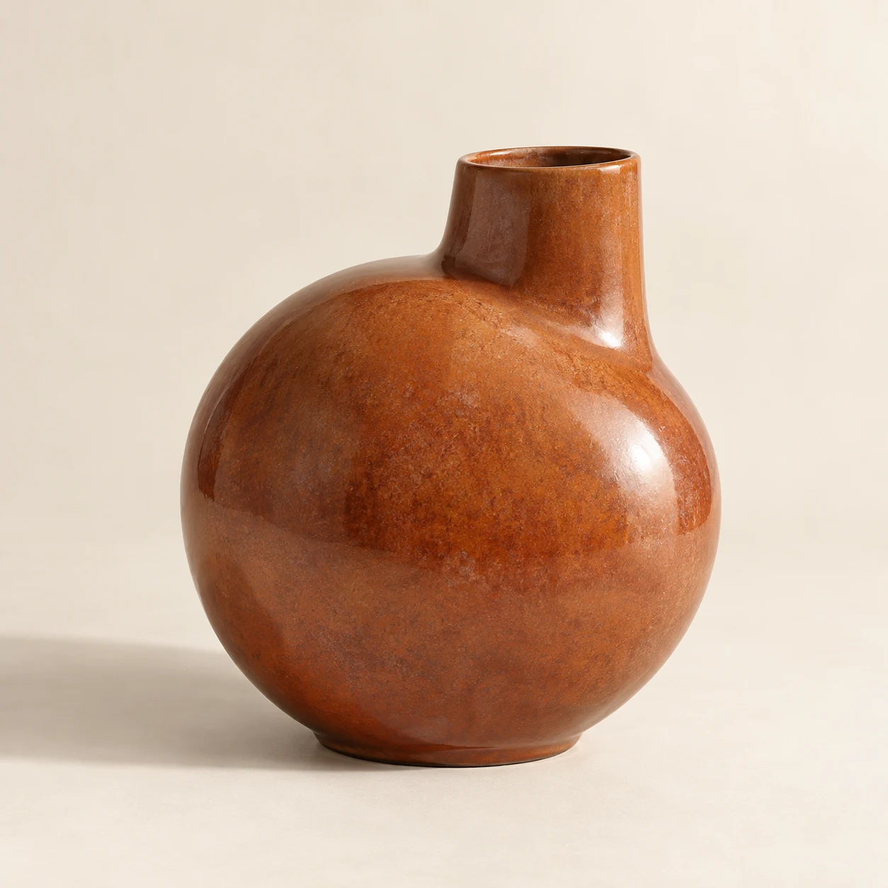 Sfera Offset Vase — Russet